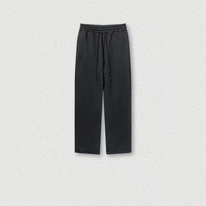 กางเกงวอร์มผ้าฟลีซเอวกลางน้ำหนักเบาสำหรับฤดูใบไม้ร่วง มีซิปและกระเป๋า สำหรับผู้ชาย สีดำ สีเทา ผ้าฝ้าย อุ่นสบาย - Product Image 2