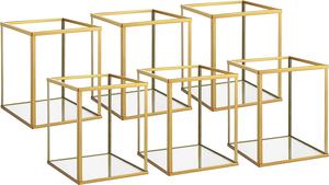 Windproof Glass Hurricane <b>Candle</b> <b>Holder</b> Gleaming Golden Pillar <b>Candle</b> Stand for Indoor <b>Outdoor</b> Decoration - Product Image 3