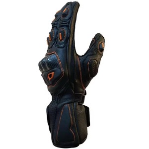Leather Full Finger <b>Gloves</b> Breathable Zipper Closure Cycling Men Summer Riding <b>Gloves</b> <b>Touch</b> <b>Screen</b> Comfortable Anti Slip Hook - Product Image 3