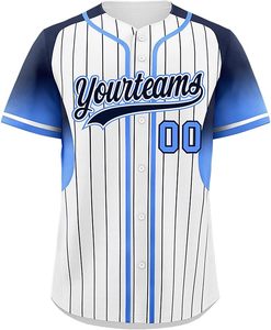 Maillot de baseball unisexe au design tendance à prix abordable, couleur unie, taille personnalisée, impression numérique du logo sur le devant, uniformes à séchage rapide - Product Image 1