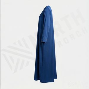 Abaya en gros d'usine pour femmes musulmanes, tenue islamique modeste, respirante, grande taille, faite à la main, col en V, manches longues, ethnique, légère - Product Image 3