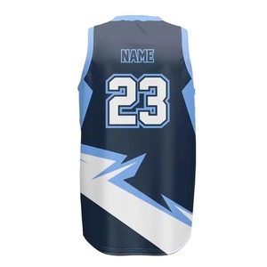Nouvelle Arrivée Vente Chaude Maillots de Basketball Personnalisés à Logo Avant Pas Chers Maille Respirante 100% Polyester Anti-Bactérien Sans Manches Unisexe - Product Image 2
