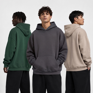 High Quality Unisex Hoodies Plus Size Men's <b>Pullover</b> Drop Shoulder Hoodie Puff Print Custom Printing Plain Blank <b>Jumper</b> Hoodies - Product Image 3