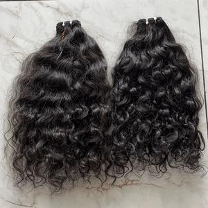 Paquetes de cabello humano crudo indio de alta calidad 100% cutícula alineada Color natural recto Venta al por mayor Estilo de onda natural - Product Image 1