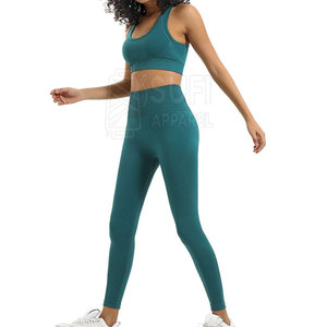 Ensemble de yoga multi-sports fonctionnel, respirant, taille haute, 2 pièces, en tissu élastique, pour une performance optimale - Product Image 4