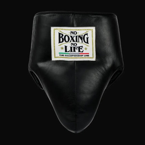Protection inguinal en cuir blanc durable, personnalisable, vente directe usine, avec logo sur mesure, toutes tailles pour compétitions, thème « No Boxing No Life » - Product Image 5