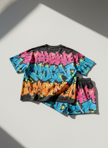 Summer Premium Quality 100% T-shirt and <b>Mesh</b> Shorts for Men Custom Full Print Unisex <b>Two</b> <b>Piece</b> Tracksuit <b>Set</b> - Product Image 3