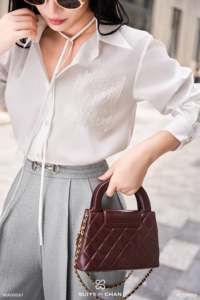 เสื้อเชิ้ตแขนยาวผู้หญิง รุ่น DAISY Vietnam VIVI KA สไตล์ลำลอง ปกคอพับได้ ปักลายผ้า - Product Image 6