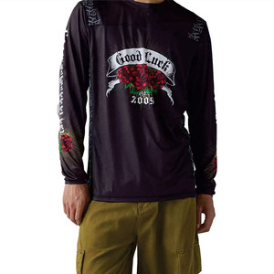 Maillot de sport personnalisé à manches longues pour homme, avec motif graphique, anti-transpiration, style streetwear, t-shirts pour homme, fabricant OEM, marque privée - Product Image 2