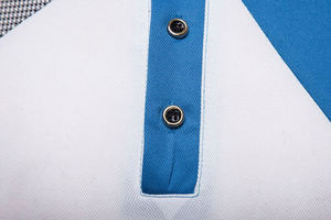 Chemises polo multi-panneaux streetwear pour hommes avec poche poitrine, chemises polo légères à séchage rapide pour hommes à bas prix - Product Image 6