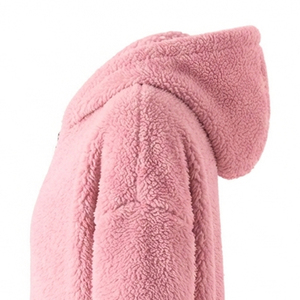 Unisex Men Women <b>Sherpa</b> <b>Fleece</b> Hoodie Wholesale Warm Soft Winter Plush Zipper Hooded Sweatshirt Custom Casual Streetwear Style - Product Image 5