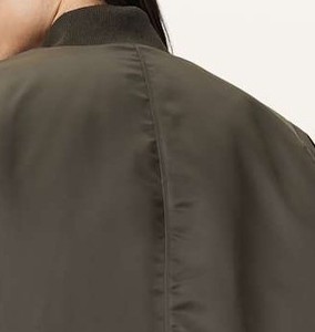 Blouson bomber vert foncé pour homme avec manches en cuir, fermeture éclair, col montant, vêtement décontracté pour l'automne - Product Image 5
