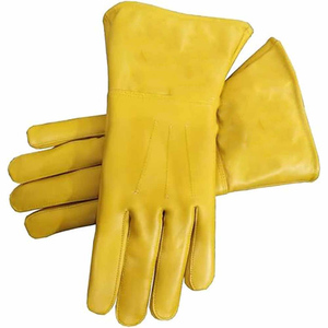 Wholesale High Quality Yellow Gloves Solid Color Full Finger Long Cuff Premiuim Quality Gloves 2026 - Product Image 1