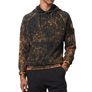 Sweats à capuche personnalisés effet délavé pour hommes, faible MOQ, 100% coton, effet délavé soleil, haute qualité - Product Image 2