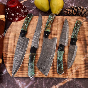 Cuchillo de Chef Único Hecho a Mano de Acero de Damasco con Hoja Forjada de Espiga Completa, Ligero, Multiusos, Ecológico, Duradero y Afilado como una Navaja - Product Image 4