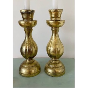 Portavelas de metal con acabado en oro, estilo real, para bodas, fiestas, hoteles, restaurantes, suministro de decoración de la India - Product Image 1