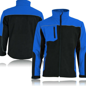 เสื้อแจ็คเก็ตกันลมกันฝนแบบมีฮู้ดสำหรับผู้ชาย สีน้ำเงิน-ดำ ตัดต่อสี ซิปปิด ผลิตจากโพลีเอสเตอร์ เหมาะสำหรับใส่กลางแจ้งในฤดูใบไม้ผลิ เป็นมิตรต่อสิ่งแวดล้อม - Product Image 6