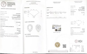 Diamant en forme de poire de grande taille de haute qualité, diamant cultivé en laboratoire CVD, diamant synthétique certifié IGI - Product Image 6