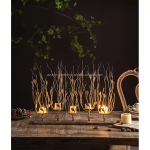 Candelabro de hierro, candelabro, candelabro de luz de té, candelabro de Metal, centro de mesa - Product Image 2