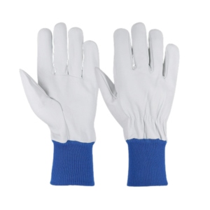 Sheep Grain Leather CE Certified Safety <b>Gloves</b> Adjustable Wristband Soft Comfortable Heavy Duty Construction <b>Driver</b> Heat - Product Image 1