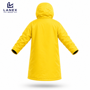 Custom Kids Waterproof Swim Parka Jacket with Hood | Windproof Fleece Lined Changing Robe Long <b>Coat</b> for Swimming Surfing & <b>Beach</b> - Product Image 3