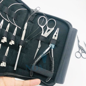 Pince à cheveux multifonctionnelle 2 trous finition argentée avec pinces à cheveux en métal Ciseaux pour oiseaux de grue en un seul kit Rexene - Product Image 6