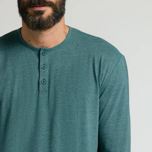Stylish Design Men's Full Sleeve Button Neck Shirts-High Quality Breathable Eco-Friendly Quick Dry Spring Linen/Cotton Shirts - Product Image 4