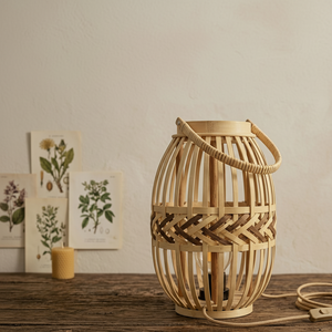 Woven Rattan <b>Lantern</b> Handmade Bamboo Decorative Eco Friendly Natural Outdoor Garden Home Decor Wicker Chandeliers Pendant Light - Product Image 2