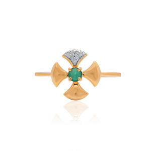 Exquisito diamante natural de corte brillante redondo de 0.04 quilates certificado por IGI en oro amarillo macizo con claridad VS-SI y color H-I. - Product Image 2