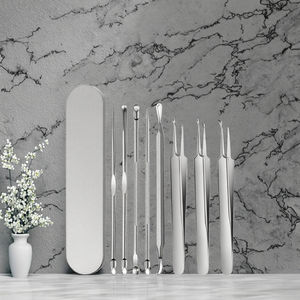 MEDSPO Stainless Steel <b>Blackhead</b> Remover Tools Kit Acne <b>Extractor</b> Set Long-Lasting Facial Care - Product Image 3