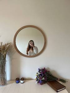 Artisan Handmade Eco-Friendly Round Wooden Wall <b>Mirror</b> for Modern Interiors - Product Image 1