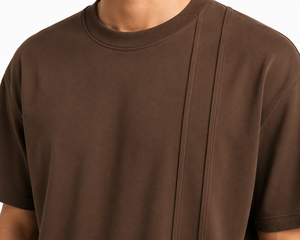 เสื้อยืดคอกลมแขนสั้นผู้ชาย สีพื้น ผ้าฝ้าย ทรงปกติ สไตล์ลำลอง คุณภาพสูง ผ้าเจอร์ซีย์ถัก - Product Image 4