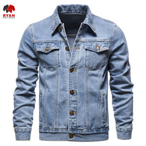Veste en jean sur mesure de qualité supérieure pour hommes, fermeture à boutons avec impression de logo personnalisée - Product Image 1