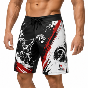 Custom Men's Gym Board Shorts Quick Dry <b>Surf</b> Shorts Weightlifting Fitness Beach Swim Trunks Sublimation Printed OEM ODM Design - Product Image 2