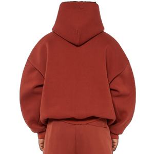 500Gsm Heavyweight Drop Shoulder Cropped Hoodie Blank 100% Algodón Oversized 2026 - Product Image 2