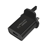 Chargeur mural Quick Charge 3.0, chargeur mural USB 18W 3A adaptateur QC 3.0 bloc de chargeur rapide pour téléphone portable intelligent iPhone