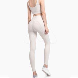 Conjunto de Yoga para Mujer, Leggings de Cintura Media, Ropa Deportiva, Diseño Sólido, Transpirable, 2 Piezas, Personalizado - Product Image 6