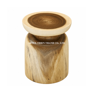 Wholesale Premium Solid Wood <b>Stool</b> Handmade Natural Wooden Side <b>Table</b> Rustic Home Furniture Factory Direct OEM ODM - Product Image 1