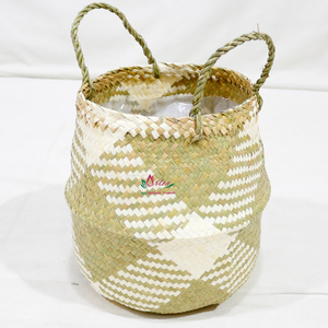 Eco-Friendly Palm Leaf Woven <b>Baskets</b> With Handle, Storage Containers For Home Use & Gift Box - Product Image 3