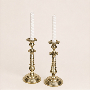 Premium Solid Brass Taper Candle <b>Holder</b> Set Elegant Handcrafted Metal <b>Candlestick</b> For Home Decoration and Formal Event Supplies - Product Image 3
