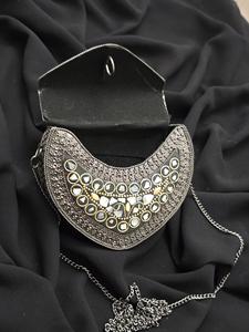 New Stylish Handmade <b>Evening</b> <b>Bag</b> Mothers Day Gift for Her <b>Black</b> and White Mosaic <b>Clutch</b> Purse Party Sling <b>Bag</b> - Product Image 4