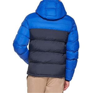 Unisex Premium Quality New Design Winter Puffer Jacket Patchwork Hooded Reversible Features Fashionable <b>Warm</b> Front Logo for - Product Image 3