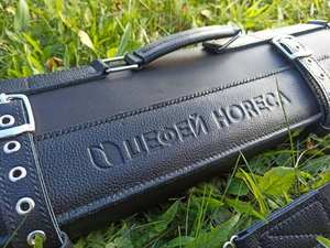 Bolsa de Cuero Portátil con Ruedas para Cuchillos, Estuche de Cuero Sintético Resistente para Cuchillos de Cocina, Personalizable OEM LKR-0389 - Product Image 4