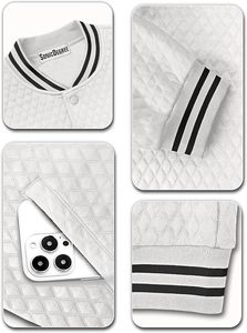 Chaqueta Varsity Personalizada para Hombre con Detalles de Acabado Acanalado Premium para Equipos Deportivos Universitarios con Logotipos Bordados - Product Image 4