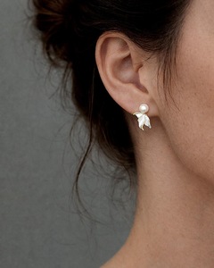 Juego de Pendientes de Aro con Diseño de Cola de Sirena y Perlas de Agua Salada, Plata de Ley 925, Chapado en Oro de 14K, Regalo - Product Image 4