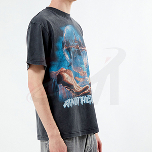 T-shirt imprimé pour homme Another World, manches courtes, coton, style vintage, col rond, design graphique personnalisé, décontracté - Product Image 5