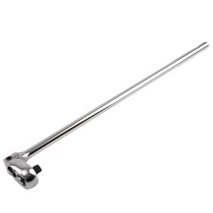 Manico a cricchetto flessibile extra lungo da 1/2 pollice, 24 pollici, 72 denti, reversibile, cromato, per chiavi a bussola metriche, supporto OEM - Product Image 1