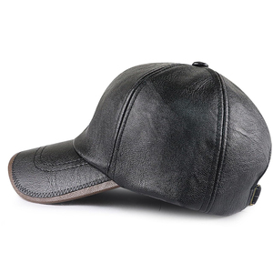 New Style Customized Logo And Design Leather <b>Cap</b> For Unisex Luxury Style Outdoor Wear Leather <b>Caps</b> In Solid Color - Product Image 5