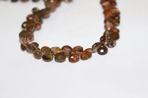 AAA + 8 pulgadas facetadas en forma de corazón cuentas andalucita Briolette 6mm corte lateral Material de piedra Natural - Product Image 2