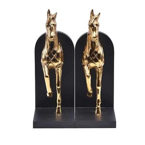 Luxury Gold Metal Bookends Durable Aluminium Shelf Decor for Organizing Heavy <b>Books</b> - Product Image 3